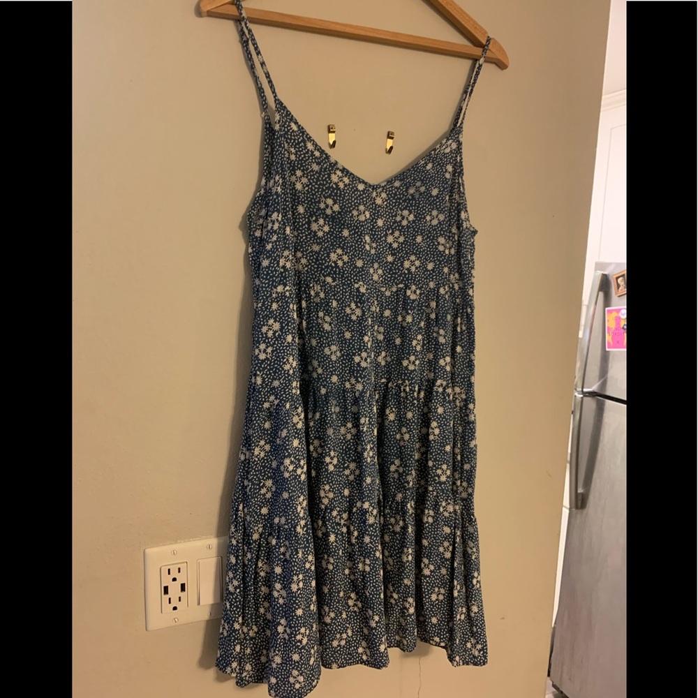 Short dress with thin adjustable straps